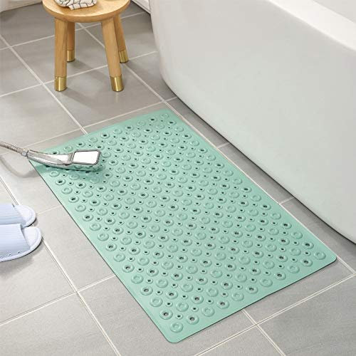 Hogar Alfombrilla Antideslizante baño Antideslizante alfombras de baño alfombras de baño Mats Lin Mu Inicio Baño Hueco de plástico Antideslizante Mat Copa de succión, Tamaño del óvalo: 39cm x 69cm