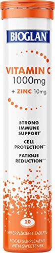 Bioglan Vitamin C Effervescent | 1000g Vitamin C | Zinc | 20 Effervescent