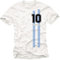 MAKAYA Fußball T-Shirt Herren Argentinien 86 - Maradona Trikot 10 Weiß Größe XXXXL