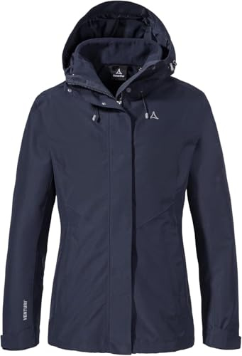 Schöffel Veste 3 en 1 Style Okere WMS, Blazer Bleu Marine, Taille 38 Femme