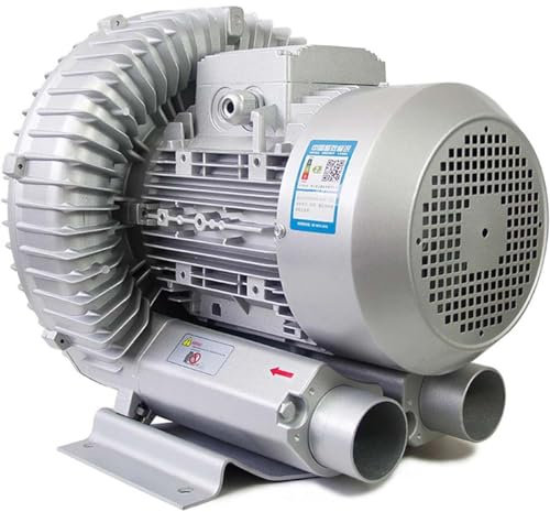 GJBMXSM 120W-1100W Regenerative Blower, High-Pressure Vortex Ring Blower, Single Phase, Industrial Vacuum Pump for Sewage Aeration Aquarium Fish Pond,250W/0.34HP