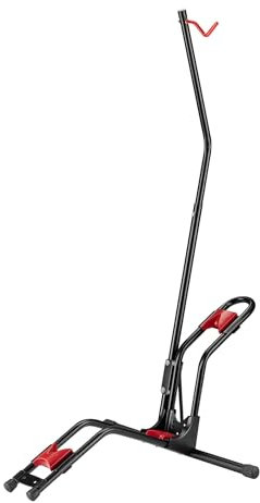 WilTec Range-vélo vertical de sol autoporteur – 53 x 11 x 120 cm – Support de rangement pour vélo – en Acier – avec pieds antidérapants – pour vélos 24-29