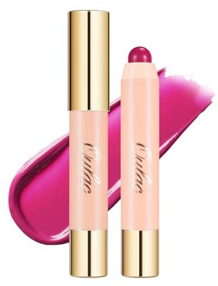 Oulac Barra Labios Hidratante - Lápices de Labios y Colorete en Barra, Iluminan Labios y Mejillas, Acabado Brillante, Vegano, 2.48g, Blackcurrant Jelly(05)
