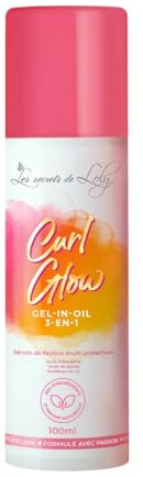Les Secrets de Loly – Curl Glow – Sérum de finition gel-en-huile Multi-protection & brillance – Cheveux ondulés, bouclés, frisés et crépus – Protection chaleur jusqu'à 230°C – 100 ml