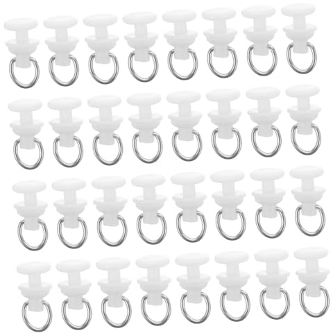 CLISPEED Ganchos Deslizantes para Riel De Cortina De Plástico Blanco 100 Unidades Resistentes Deslizamiento Suave para Cortinas De Ducha, Ventana y Puertas Uso Multipropósito