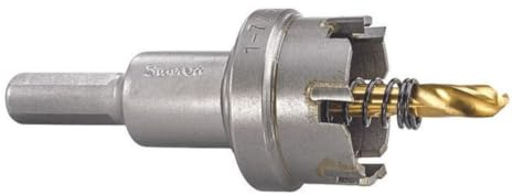 Starrett Tungsten Carbide Tipped Hole Saw - SM31 Sheet Metal Cutter With Arbor & Pilot Drill Bit - For Drilling Stainless Steel Aluminum Alloy - 31 mm