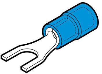 Confezione Capicorda Blu a Forcella, Vite 5 mm (100 Pezzi) - CEMBRE BF-U5