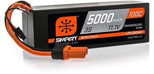 Spektrum 5000mAh 3S 11.1V 100C Smart LiPo Hardcase IC5 (SPMX50003S100H5)