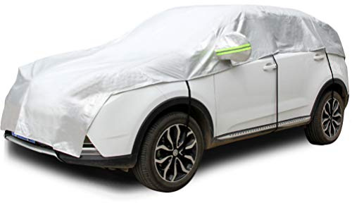 Konnfeir Mezza copertura per auto con cotone per tutte le condizioni atmosferiche, per esterni e interni, per tutte le stagioni, impermeabile, antipolvere, resistente ai raggi UV, antineve, universale
