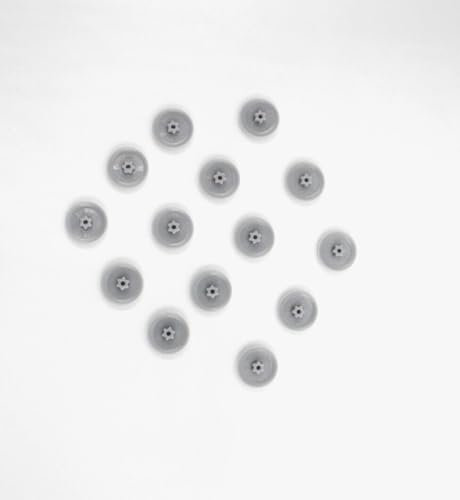 100 Abdeckkappen für Torx-Schrauben - Torx Schraubenabdeckung aus Kunststoff in verschiedenen Größen (Grau RAL 7001, TX 25)