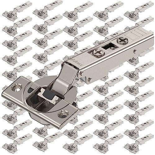 Blum Clip Top Blumotion 110 - Scharniere mit integrierter Dämpfung - hochwertige Scharniere für Küchenschränke - Topfscharnier mit Eckanschlag, vernickelt - 50 Stück