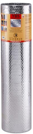 YBS Essentials Multi Purpose Bubble Foil Insulation Roll | 1200mm x 25m, 3.5mm Thickness | DIY 3-in-1 Thermal Reflective Insulation | Radiator Foil | Roofs, Walls, Floors, Motorhomes, Cellar & Garages