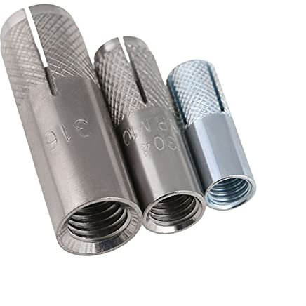 Ancrage à enfoncer moleté pour béton plein, Vis d'expansion interne for dessus de décoration de bâtiment ​M6-M16 5 boulons d'ancrage (Longueur : acier inoxydable 304, spécification : M6 X 8 X 25)