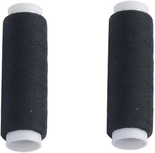 2 PCS Polyester Pro Sewing Thread, Polyester Sew-All Thread - Black, 100m Length, Ideal for Machine and Hand Sewing