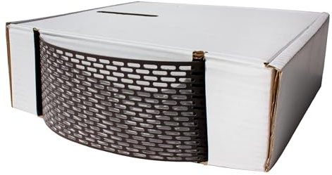 Decket Insektenschutzgitter für Dach, UV- und Witterungsbeständiges Traufgitter, Schutzgitter für Belüftung & Barriere gegen Insekten, Vögel oder Nagetiere, Rolle mit 60 Lfm. & 100 mm Höhe, Braun