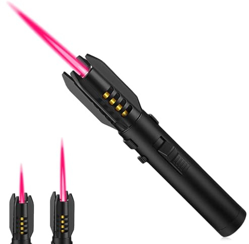 Jetflamme Accendino a gas, ricaricabile, 20 cm, antivento, lungo, ricaricabile, per candele, cucina, barbecue (senza gas) (1, nero)
