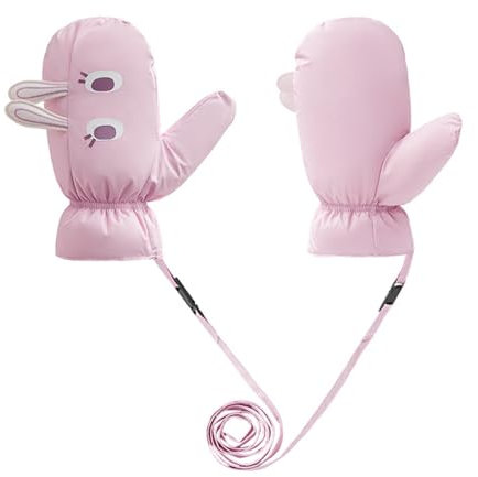 YPREWY Ski-Fäustlinge für Jungen und Mädchen, für den Winter, Outdoor-Spaß, wasserdichte und isolierte Handschuhe, Unisex, Skifäustlinge für kaltes Wetter