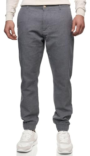Indicode Herren Blnda Stoffhose aus Leinen & Baumwolle | Herrenhose Freizeithose Männer Iron, 3XL