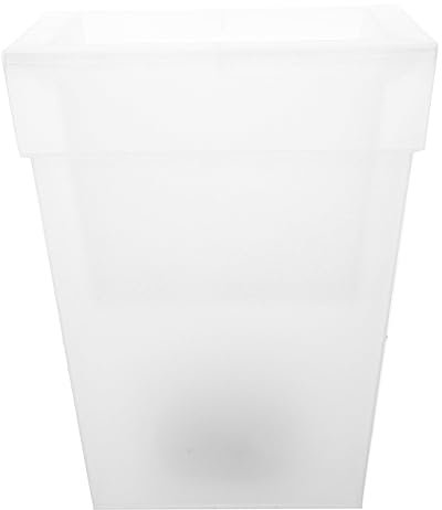 ibasenice Fioriera Luminosa Solare Quadrata in Plastica, Vaso Di Fiori Luminoso Da Giardino, Decorazione Per Esterni Cortile e Balcone Luce Bianca Solare