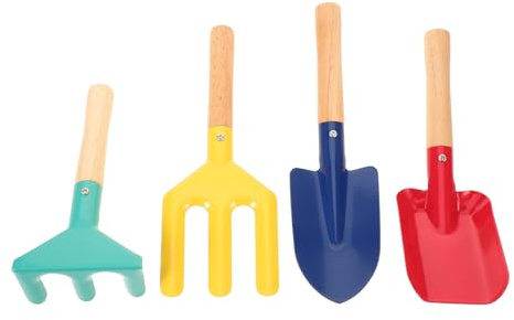 Yardwe Pala Da Esterno Per Ragazzo Ragazza Set Attrezzi Da Giardinaggio Pala Rastrello e Forca Per Scavo e Piantare Fiori Per Spazi Verdi Domestici e Progetti Scolastici All Aperto
