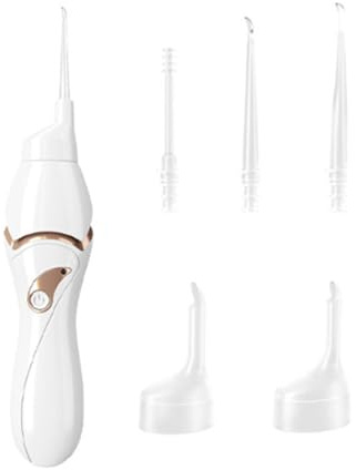 Nettoyeur d'Oreilles Électrique avec Lumière LED, Kit de Retrait de Cérumen Sûr et Indolore, Aspiration Haute Puissance, 3 Têtes Interchangeables, Pour Adultes et Enfants