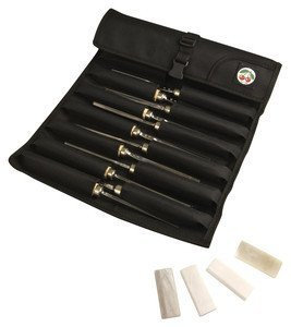 KIRSCHEN Werkzeuge 3161000 | 18-teiliger Bildhauerbeitelsatz in Mikrofaserrolltasche