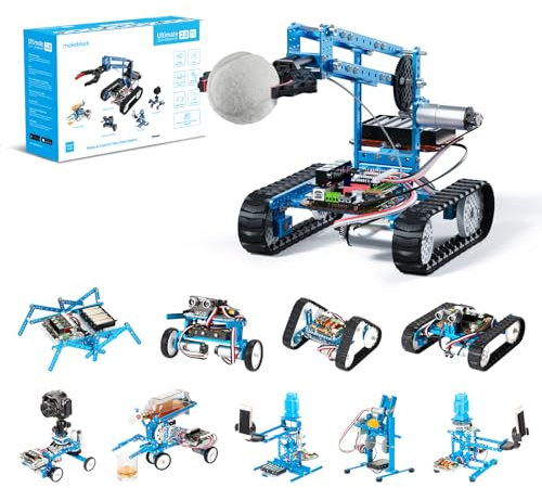 Makeblock mBot Ultimate 10-in-1 Robot Toys Kit, Programmable Compatible with Arduino C & Raspberry Pi, Remote Control Creative Robot Building Kit, STEM Educational Robot for Kid Teen Adult