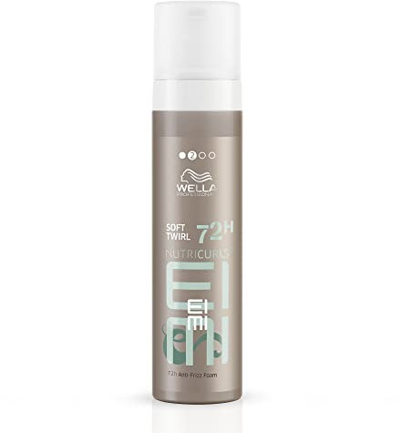 Wella EIMI Nutricurls Soft Twirl – Schaumfestiger für luxuriöses Volumen bis zu 72h – definierender Haarschaum für das Styling von geschmeidigen Wellen – 1 x 200 ml