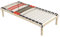 Coemo Hochwertiges Komplettbett - Lattenrost mit Füßen - Bettgestell 90x200 cm - Doppelbett 180x200 cm - stabiles Holzbett mit flexiblen Federleisten und Härtegradeinstellung