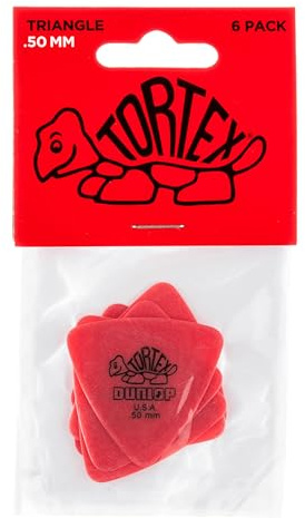 Dunlop Plettri Tortex Tri, 0 .50, Pacco da 6 Pezzi