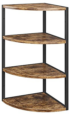 Vicco Eckregal Wandregal Holzregal Regalsystem Aktenregal Ordnerregal Hochregal Regal Aufbewahrung Home-Office Wohnzimmer Wohnzimmerregal (Eckregal 3 Ebenen)