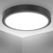 B.K.Licht - LED Deckenlampe mit neutralweißer Lichtfarbe, 18 Watt, 2000 Lumen, LED Deckenleuchte, Lampe, Wohnzimmerlampe, Schlafzimmerlampe, Küchenlampe, Deckenbeleuchtung, 28x4 cm, Schwarz