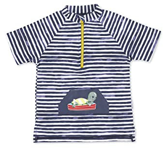 Sterntaler Unisex Kinder Jungen Schwimmshirt Kurzarm Kinder Schildkröte Schwimmbekleidung UV-Schutz 50+ marine, 92