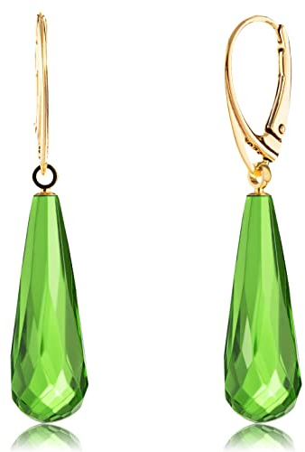 Amber by Mazukna Boucles d'oreilles en ambre en forme de goutte faites à la main, 45 x 10 mm, boucles d'oreilles légères en argent 925, pendantes