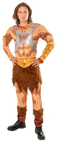 Rubies Costume He-Man Deluxe per adulto, tutina con petto muscoloso stampato digitalmente, ufficiale Masters Of The Universe per carnevale, Halloween, Natale e compleanno