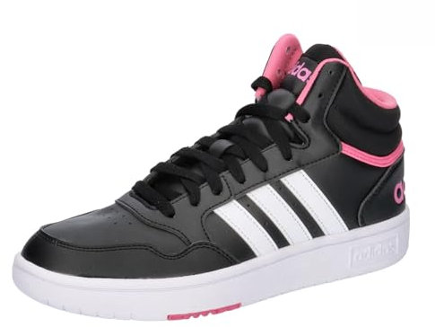 adidas Damen Hoops 3.0 Mid Shoes Schuhe, core Black/Cloud White/pink Fusion, 37 1/3 EU