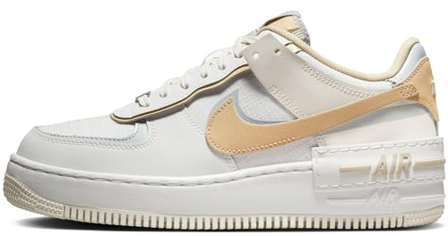 Nike Damen W Af1 Shadow Sneaker, 40 EU, Summit White Sesam Wolf Grey, 39 EU