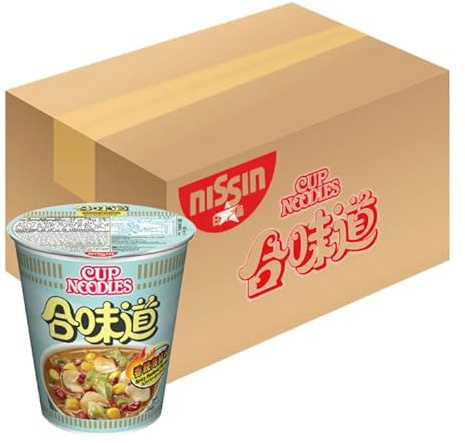 NISSIN Spicy Seafood Flavour Cup Noodles Ramen 75g (24 Cups) 合味道 香辣海鮮味杯麵