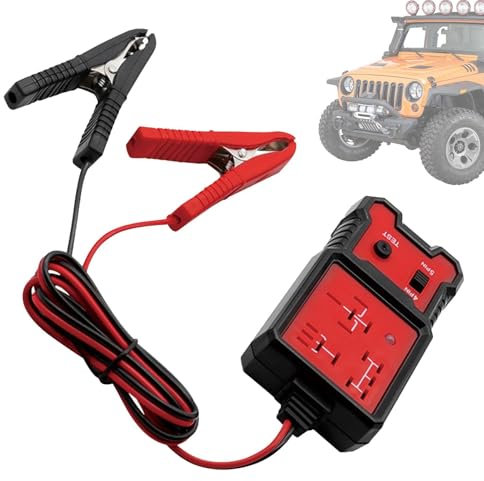 Relaistester Kfz – Professionelles Relais Diagnosegerät, Batterieklemmen Auto Relais-Testgerät | Stromkreise, Fahrzeugwartung, Elektrikprüfung Fehleranalyse Autoelektrik Prüfgerät