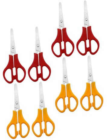 HEALSOPTHY 8piezas Tijeras De Para Manualidades Tijeras De Mano Multifuncionales Puntas Redondeadas De Portátiles Para Adultos Aleatorios