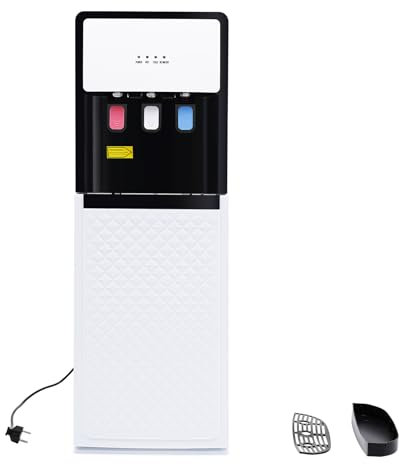 Dispensador de Agua de Pie - 500 W + 90 W, Tres Opciones de Temperatura, Refrigerador para Agua Potable en Oficina y Casa
