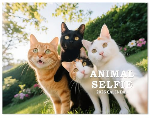 2026 Calendar of Animal's First-Person Perspective, Wall Calendar, Funny Calendar 2026 A3 When Open With 12 Months to View, Calendars 2026 UK, Thick Paper Ideal for Kids Adults & Animal Lovers