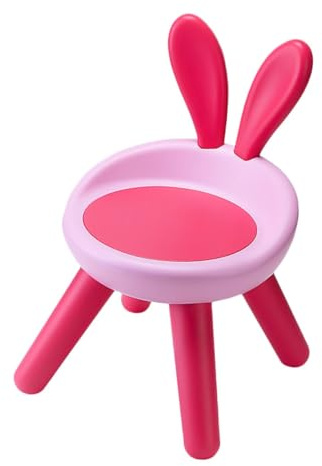 TOYANDONA Silla Respaldo para Niños Pequeña, Taburete Anticaída De Plástico Seguro, Diseño Ergonómico para Interior y Exterior, Adecuado Jardín Infantil, 1 Unidad Rosa