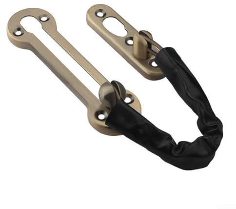 Loquet de chaîne de porte antivol en acier inoxydable pour plus de sécurité (bronze vert)