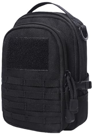 Generisch Sac banane multifonction avec double fermeture éclair, sac banane léger en tissu Oxford pour randonnée, chasse, course à pied, sac banane en plein air