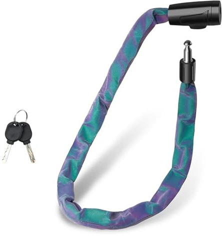 Motorcycle Handlebar Lock Reflekterande motorcykelkedjelås 72/75 cm zinklegering Cyklar Stöldskydd Bärbar MTB landsvägscykel Lösenord Hänglås Motorcykellås