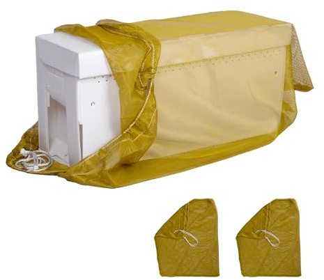Premium Beekeeping Hive Package Mesh Transport Bags, 100% Polyester, 36in x 30in, Holds Up to 20 kg, Set of 2, Ventilated for Bee Nuc Transport, Drawstring Closure