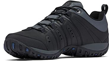 Columbia Woodburn II WP wasserdichte Wanderschuhe für Herren, Grau (Graphite x Dark Mountain), 42.5 EU