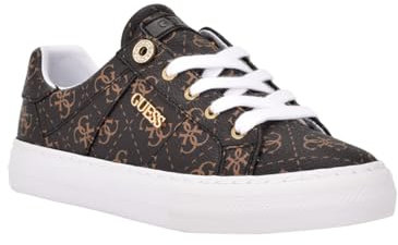 GUESS gwLOVEN3 Loven sneakers för kvinnor, Brunt tyg, 39 EU