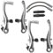 cyclingcolors V-Brake Set Coppia Freni Anteriori e Posteriori Alluminio per Bicicletta da Montagna MTB Argento